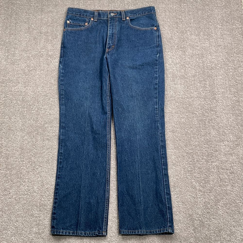 Levis 517 Jeans Men W35 L32 ACT 32W 30.5L Blue Bootcut Denim USA Bat Wing VTG